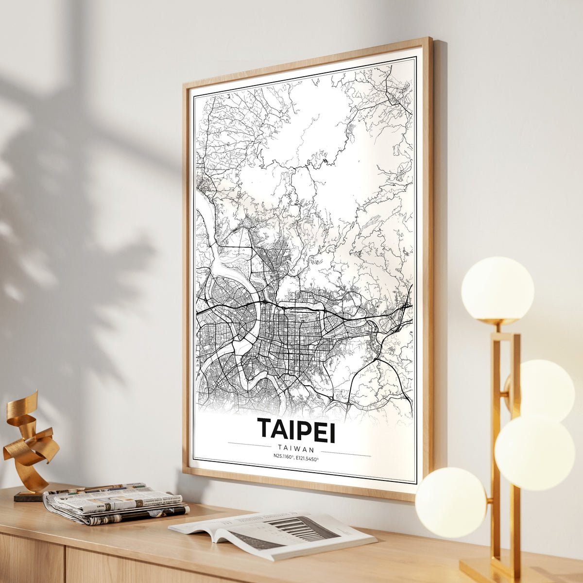 Taipei Modern Map Poster