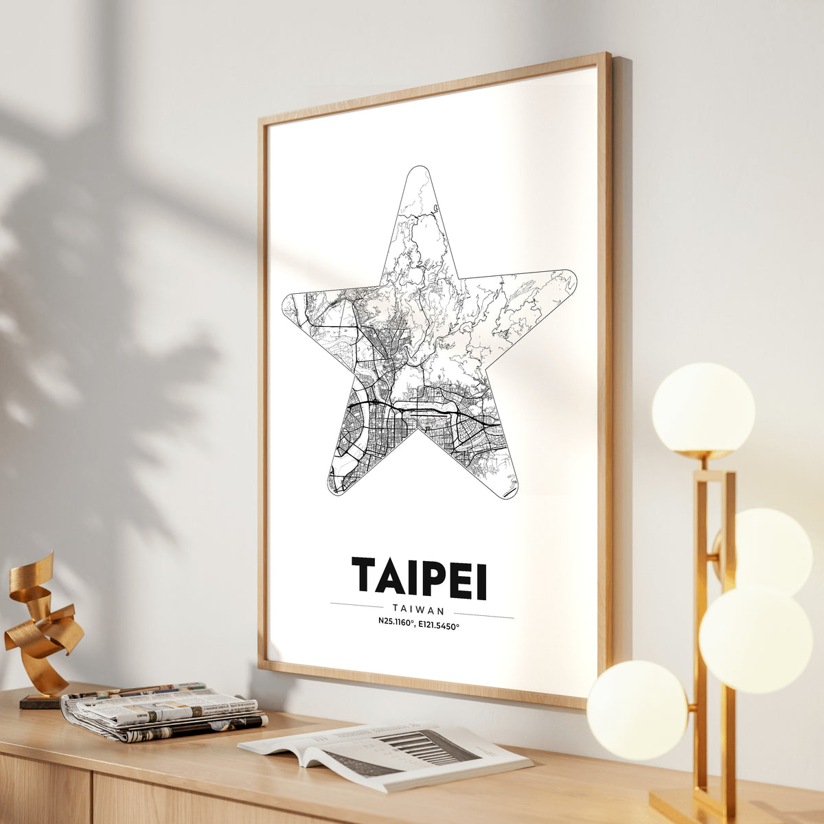 Taipei Star Map Poster