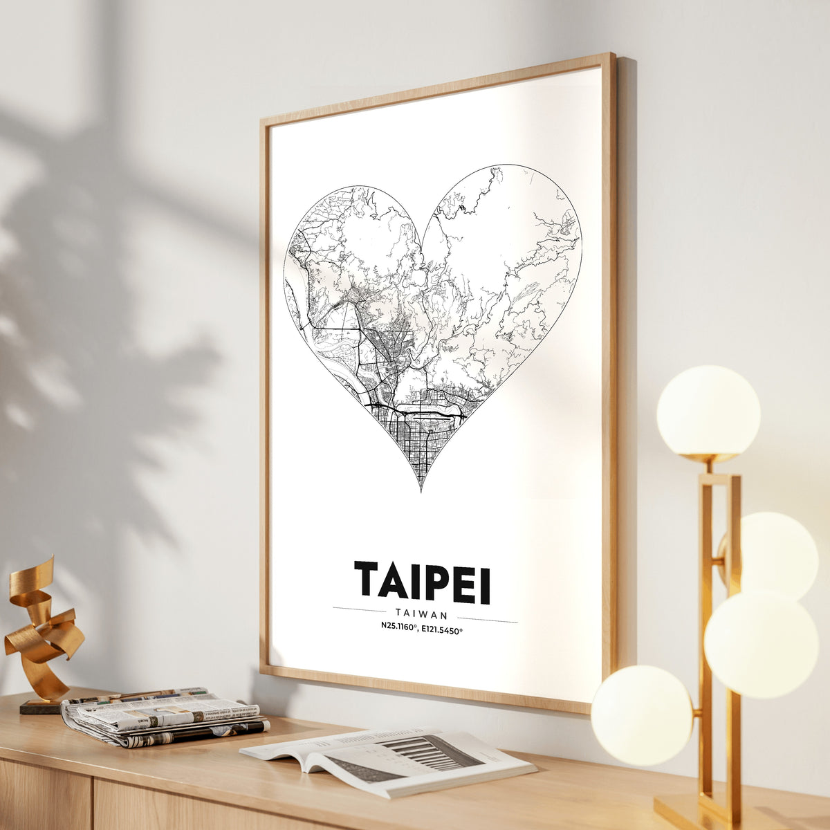 Taipei Heart Map Poster