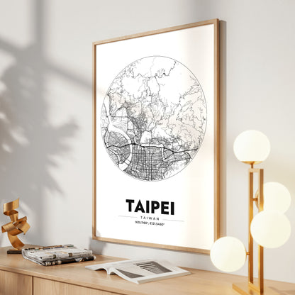 Taipei Spot Map Poster