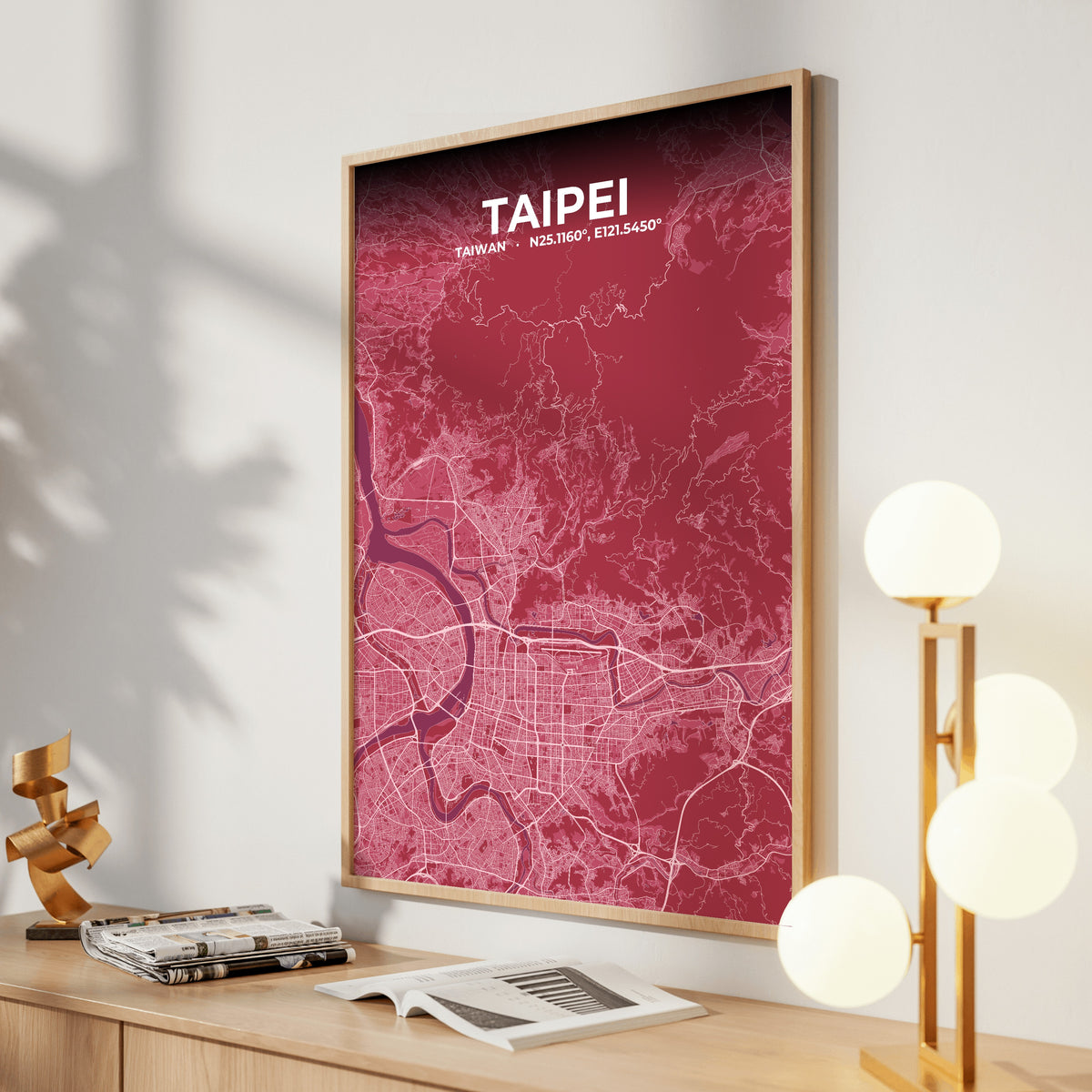 Taipei Scarlet Map Poster