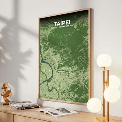 Taipei Clay Map Poster