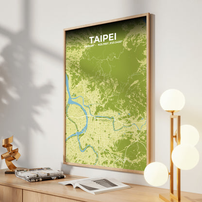 Taipei Fern Map Poster