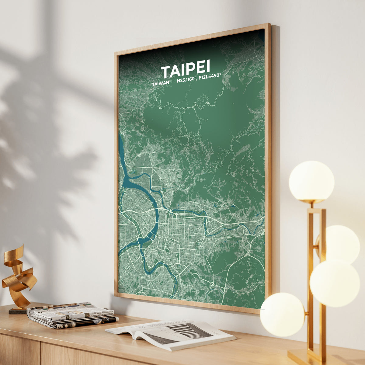 Taipei Mist Map Poster