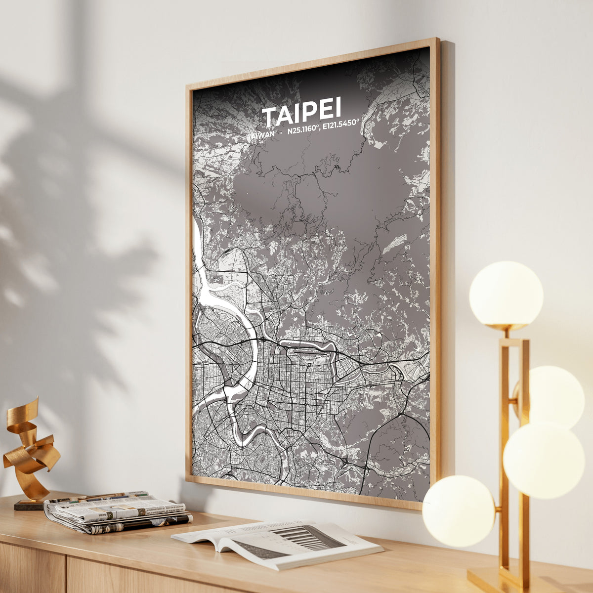 Taipei Ash Map Poster