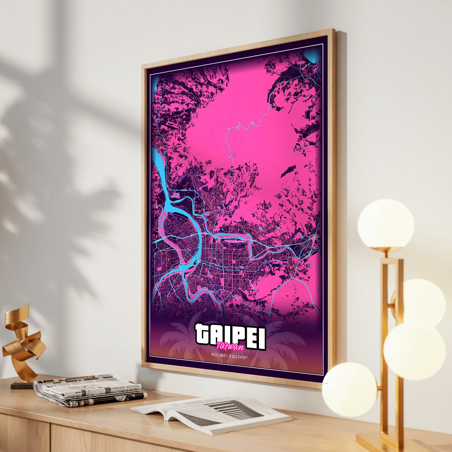 Taipei GTA Map Poster