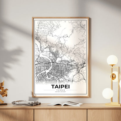 Taipei Modern Map Poster