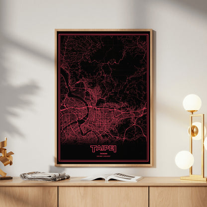 Taipei Phosphor Map Poster - System Alert