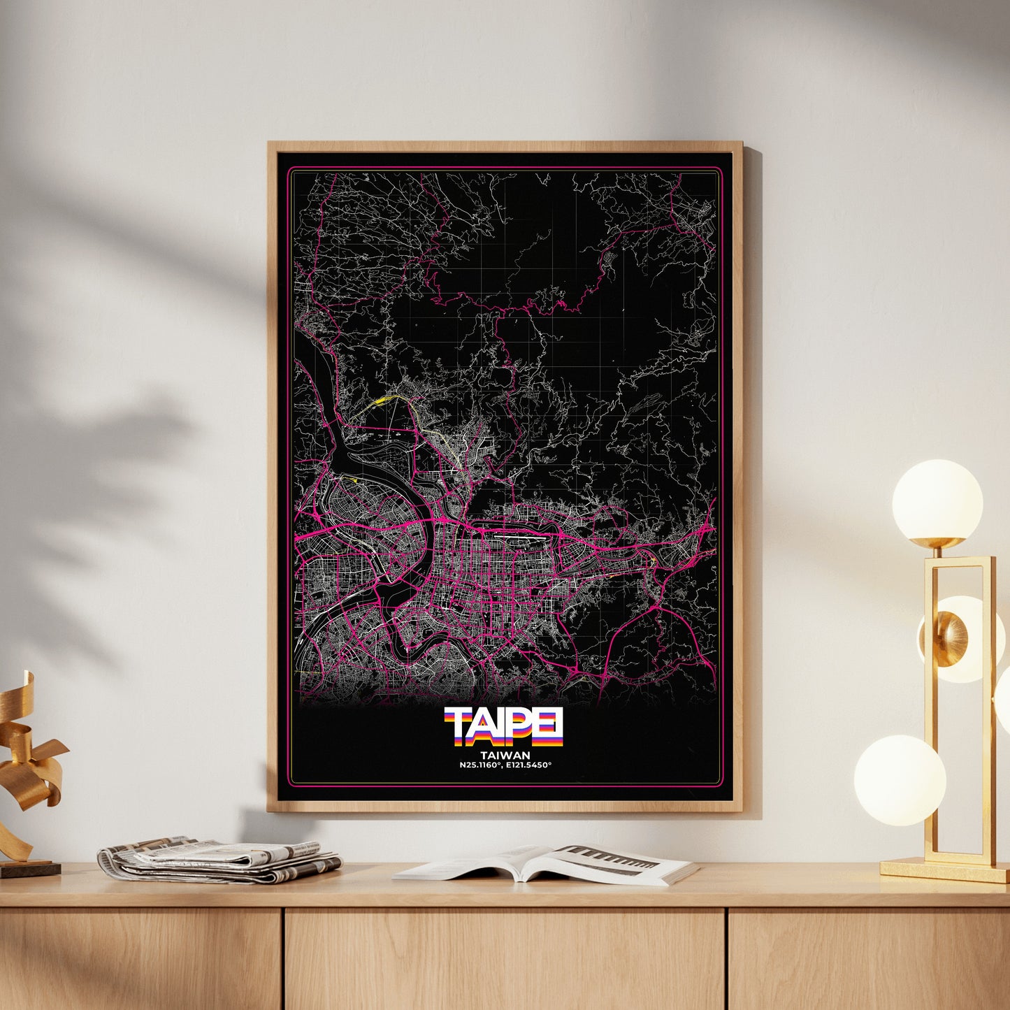 Taipei Retro Map Poster