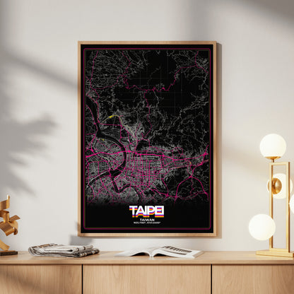 Taipei Retro Map Poster