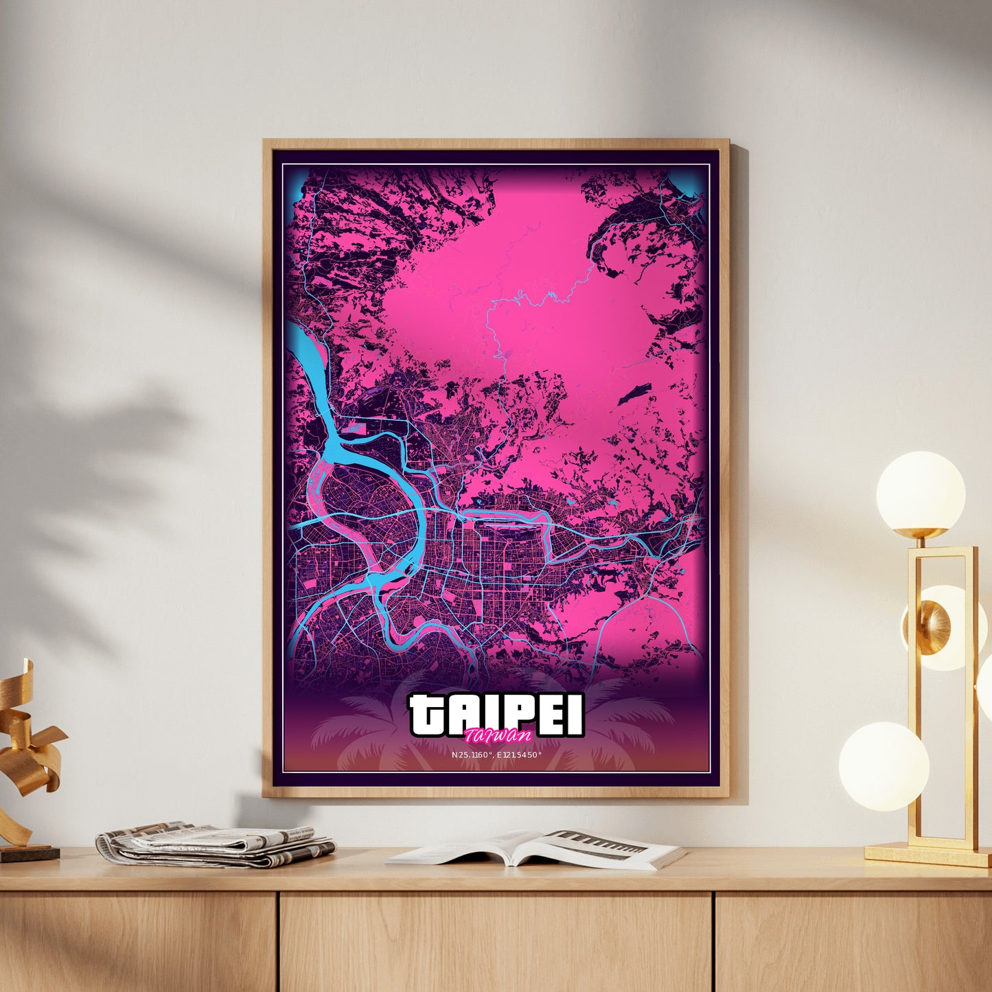 Taipei GTA Map Poster