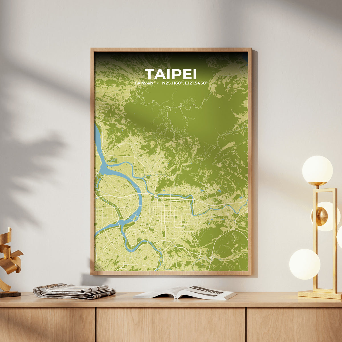 Taipei Fern Map Poster