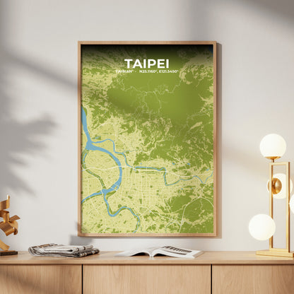 Taipei Fern Map Poster