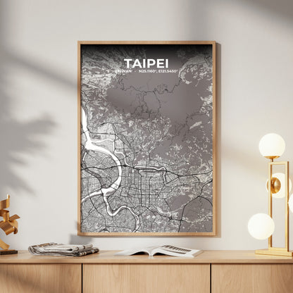 Taipei Ash Map Poster