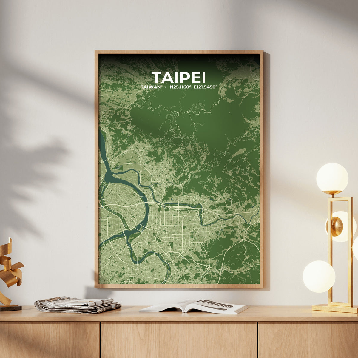 Taipei Clay Map Poster