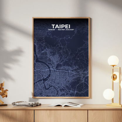 Taipei Tide Map Poster