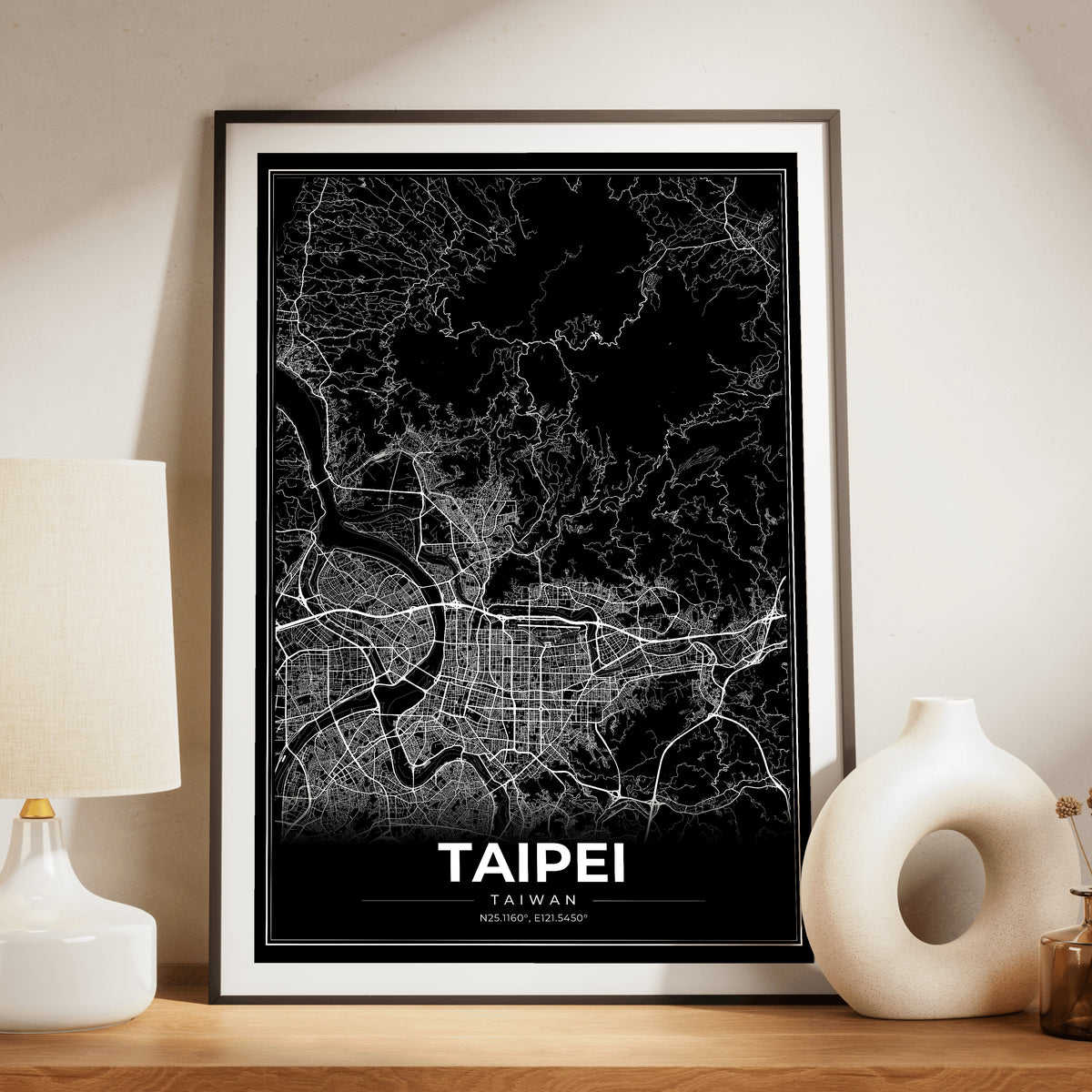 Taipei Modern Map Poster