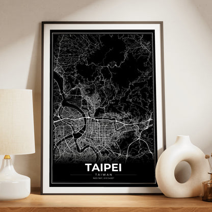Taipei Modern Map Poster