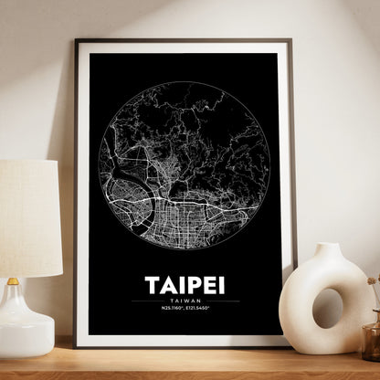Taipei Spot Map Poster