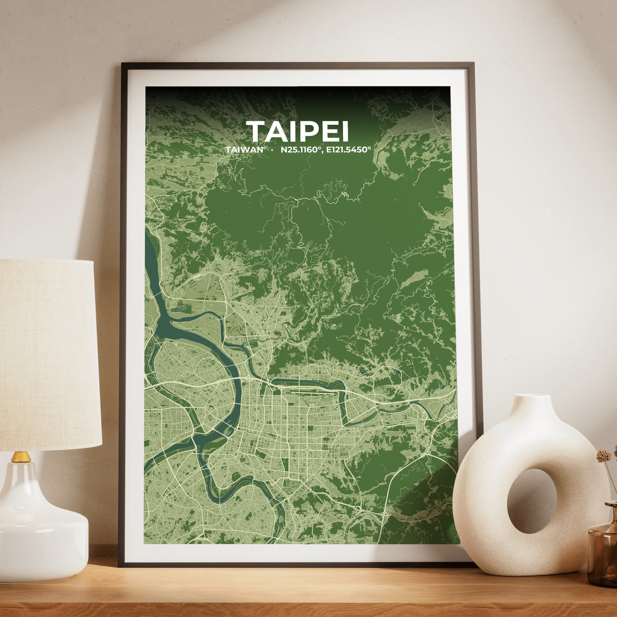 Taipei Clay Map Poster