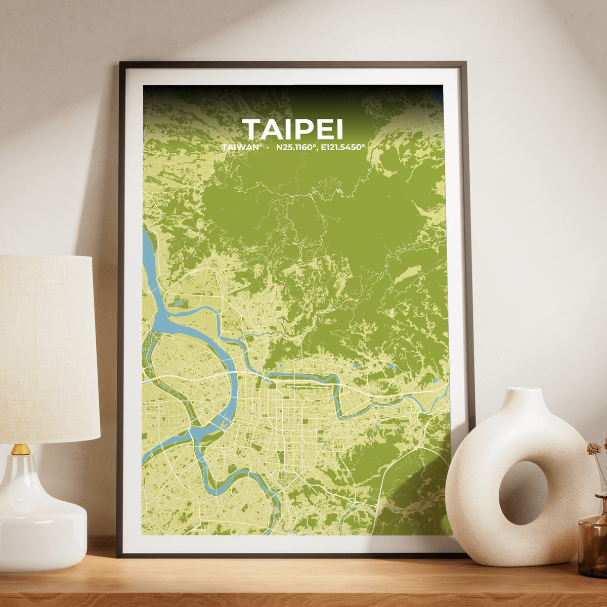 Taipei Fern Map Poster
