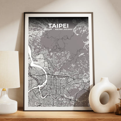 Taipei Ash Map Poster
