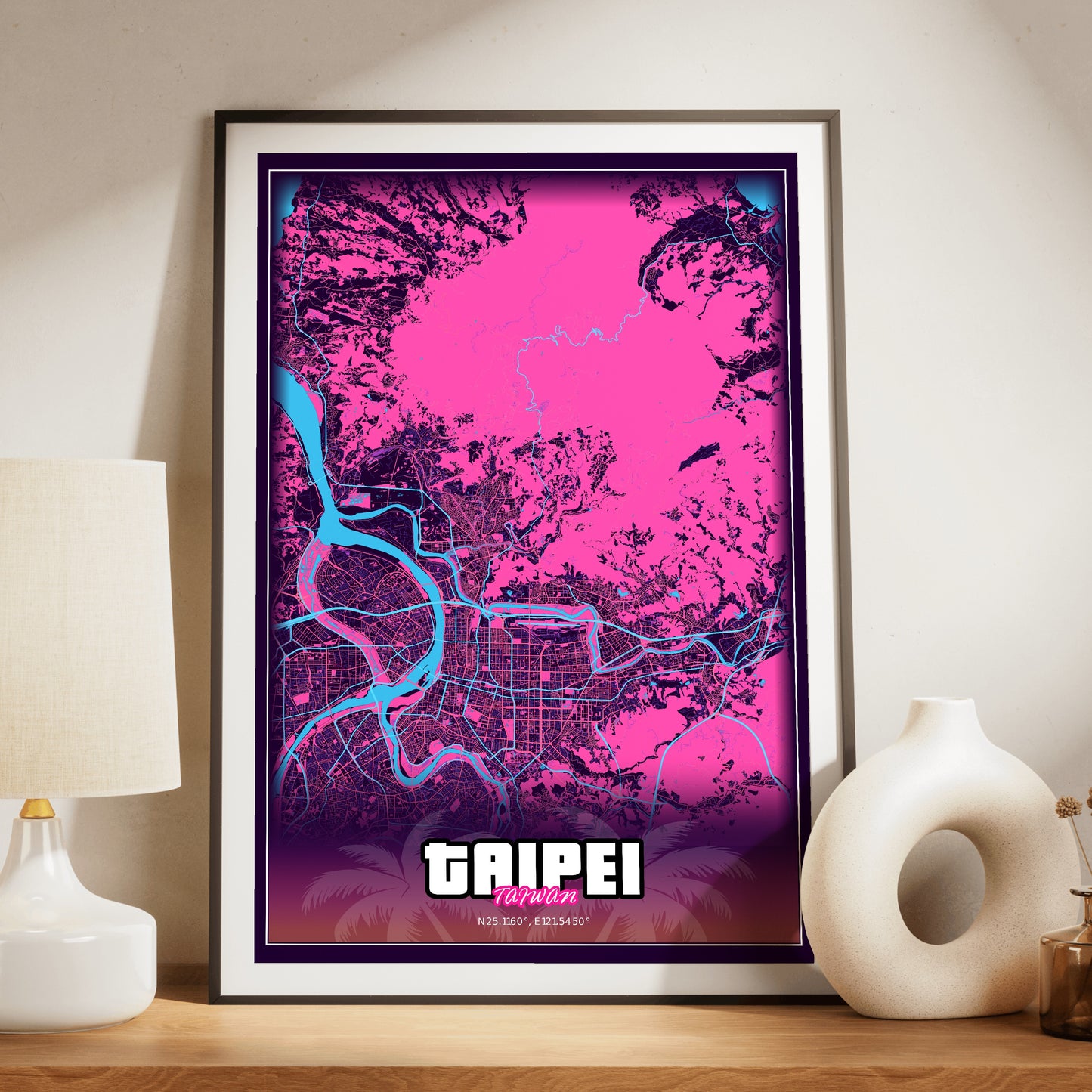 Taipei GTA Map Poster