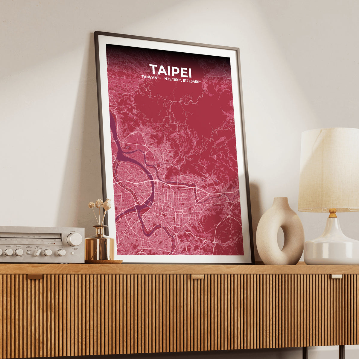 Taipei Scarlet Map Poster