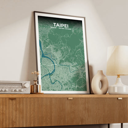 Taipei Mist Map Poster