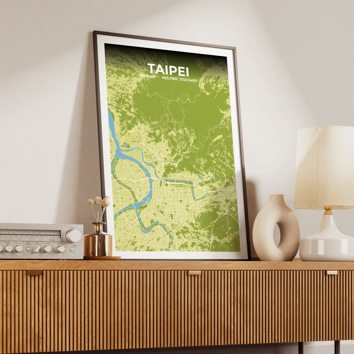 Taipei Fern Map Poster