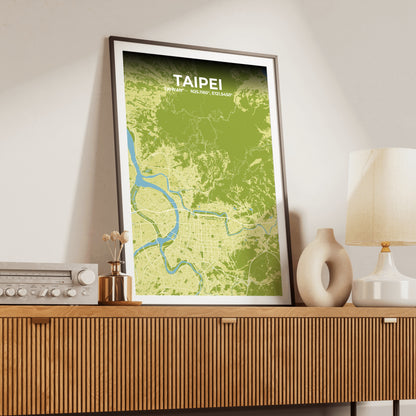 Taipei Fern Map Poster
