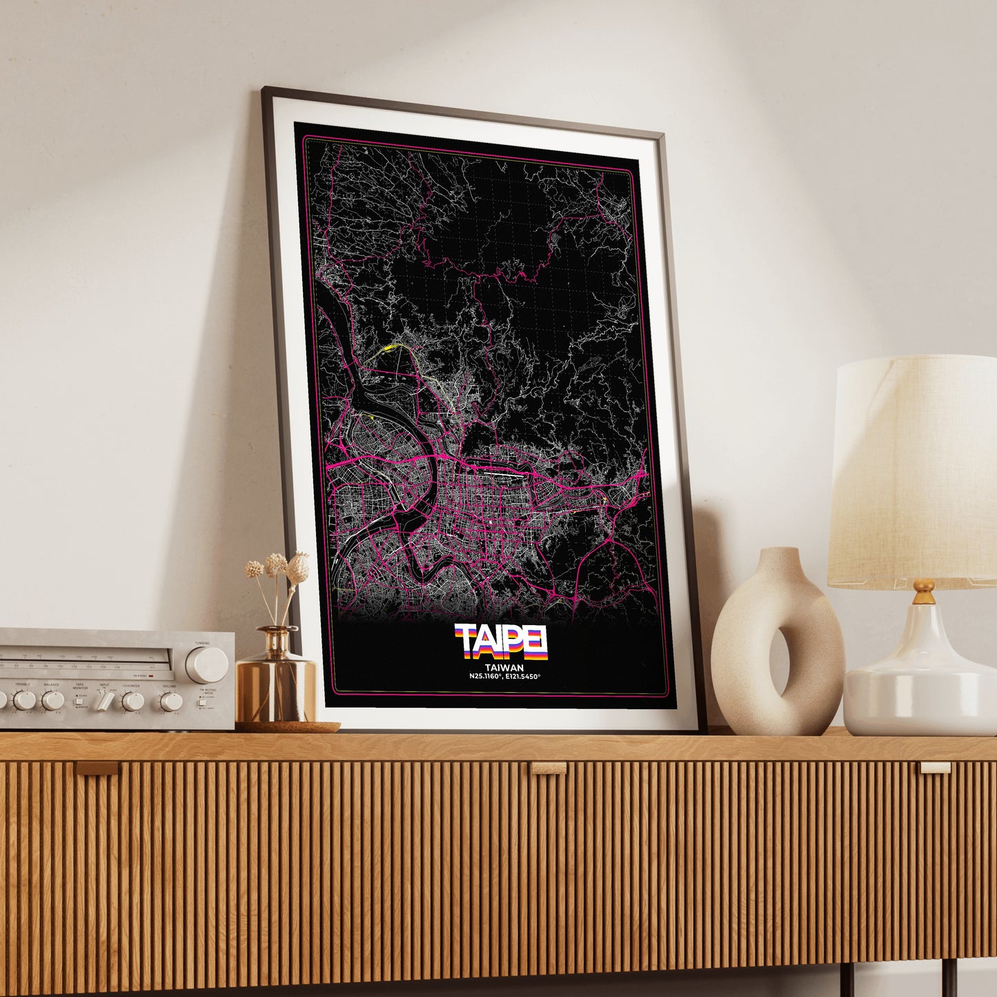 Taipei Retro Map Poster