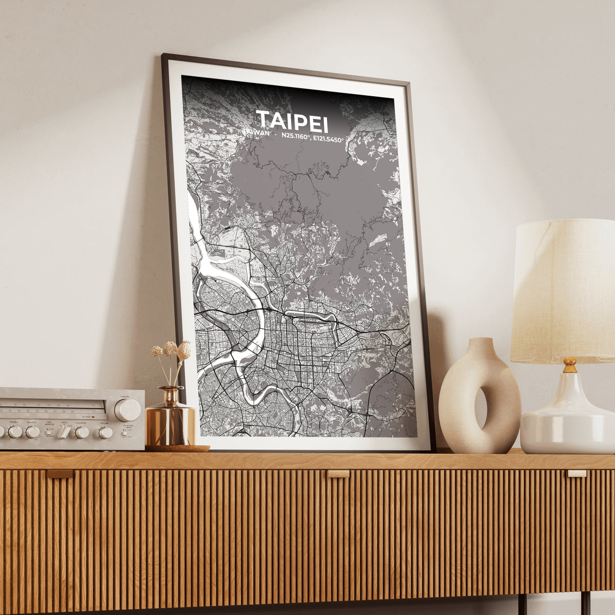 Taipei Ash Map Poster