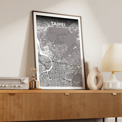Taipei Ash Map Poster