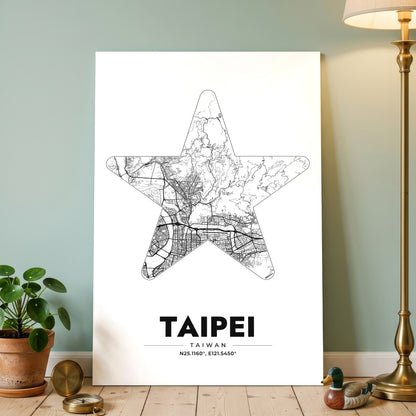 Taipei Star Map Poster
