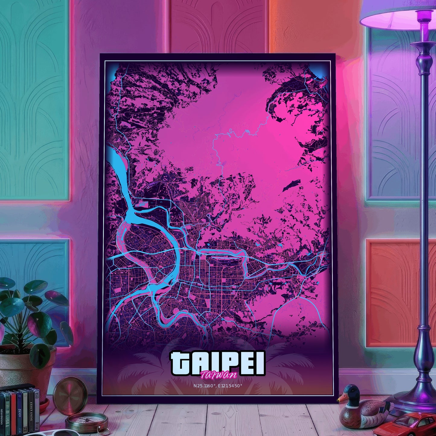 Taipei GTA Map Poster