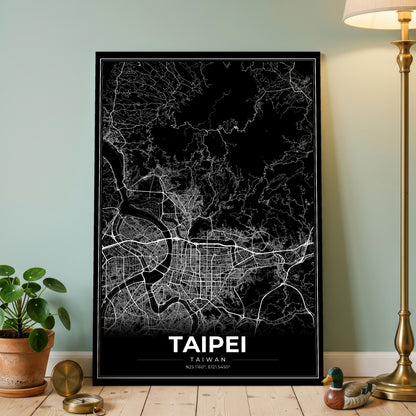 Taipei Modern Map Poster