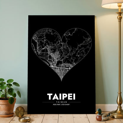 Taipei Heart Map Poster