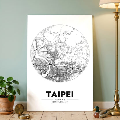 Taipei Spot Map Poster