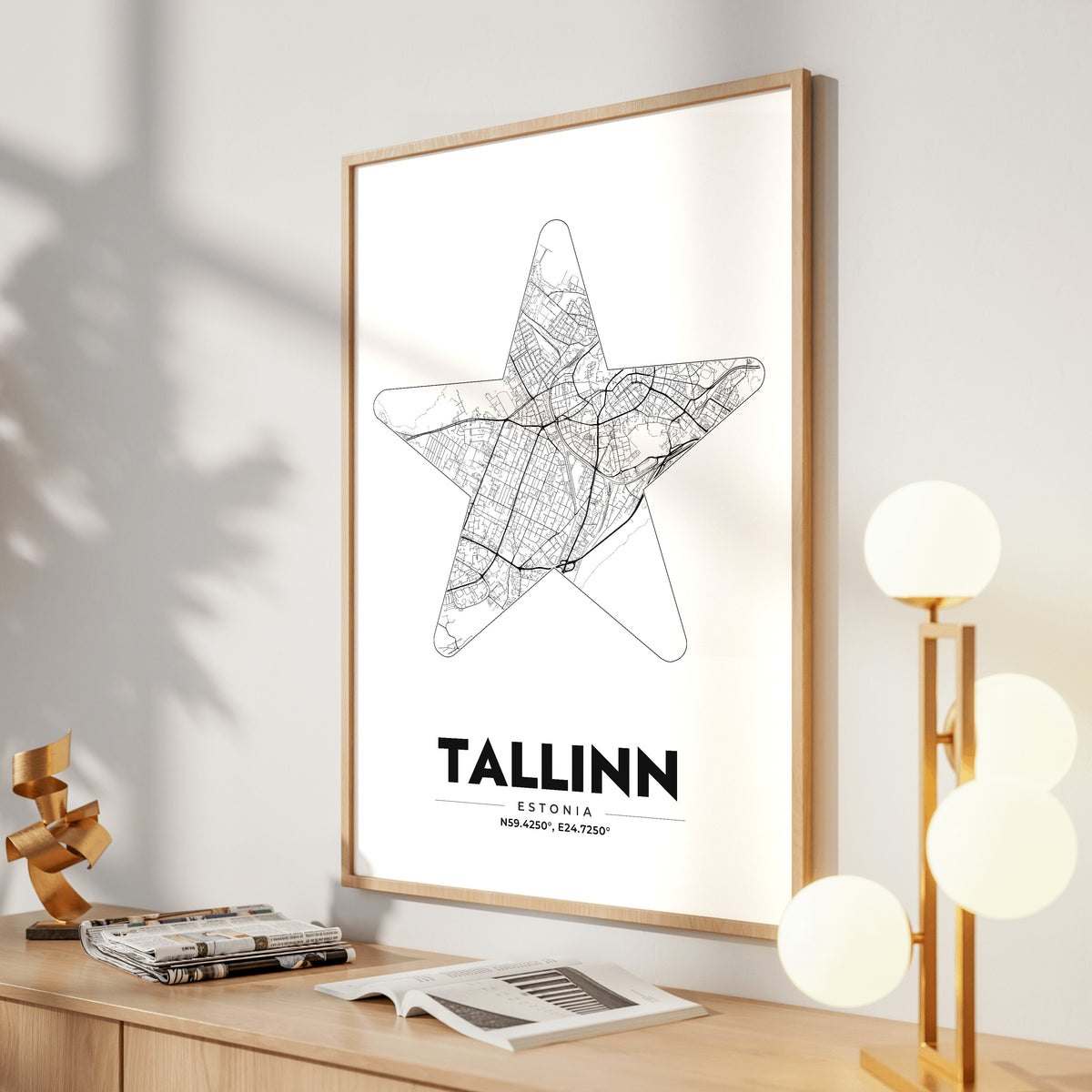 Tallinn Star Map Poster