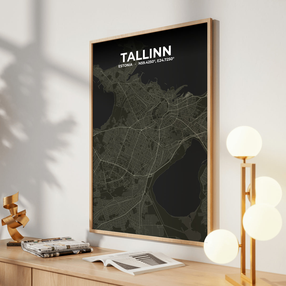 Tallinn Sable Map Poster