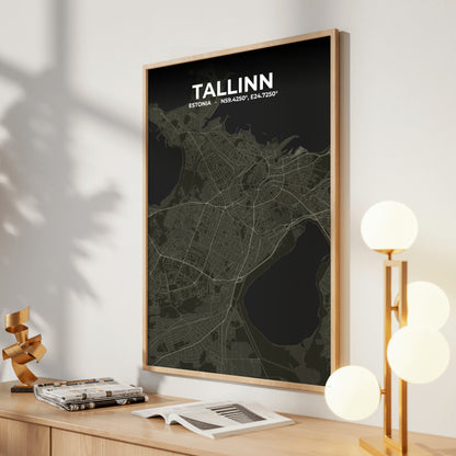 Tallinn Sable Map Poster