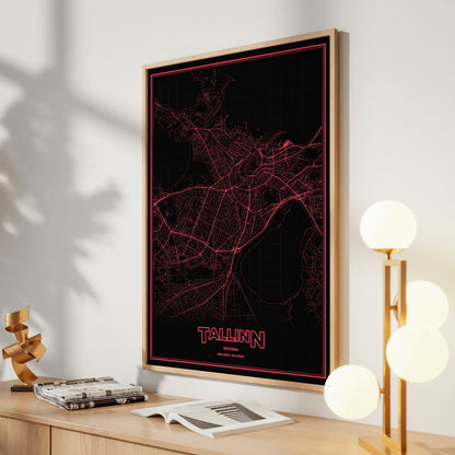 Tallinn Phosphor Map Poster - System Alert