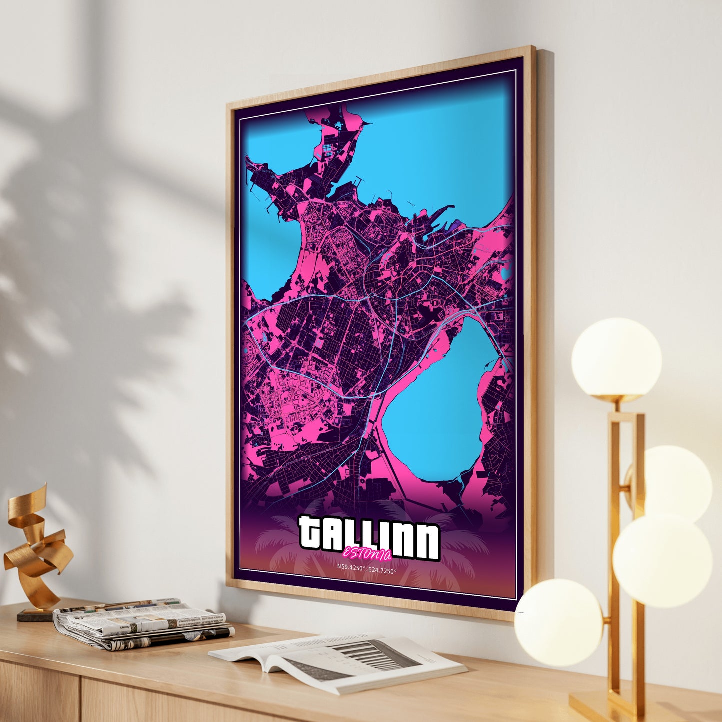 Tallinn GTA Map Poster