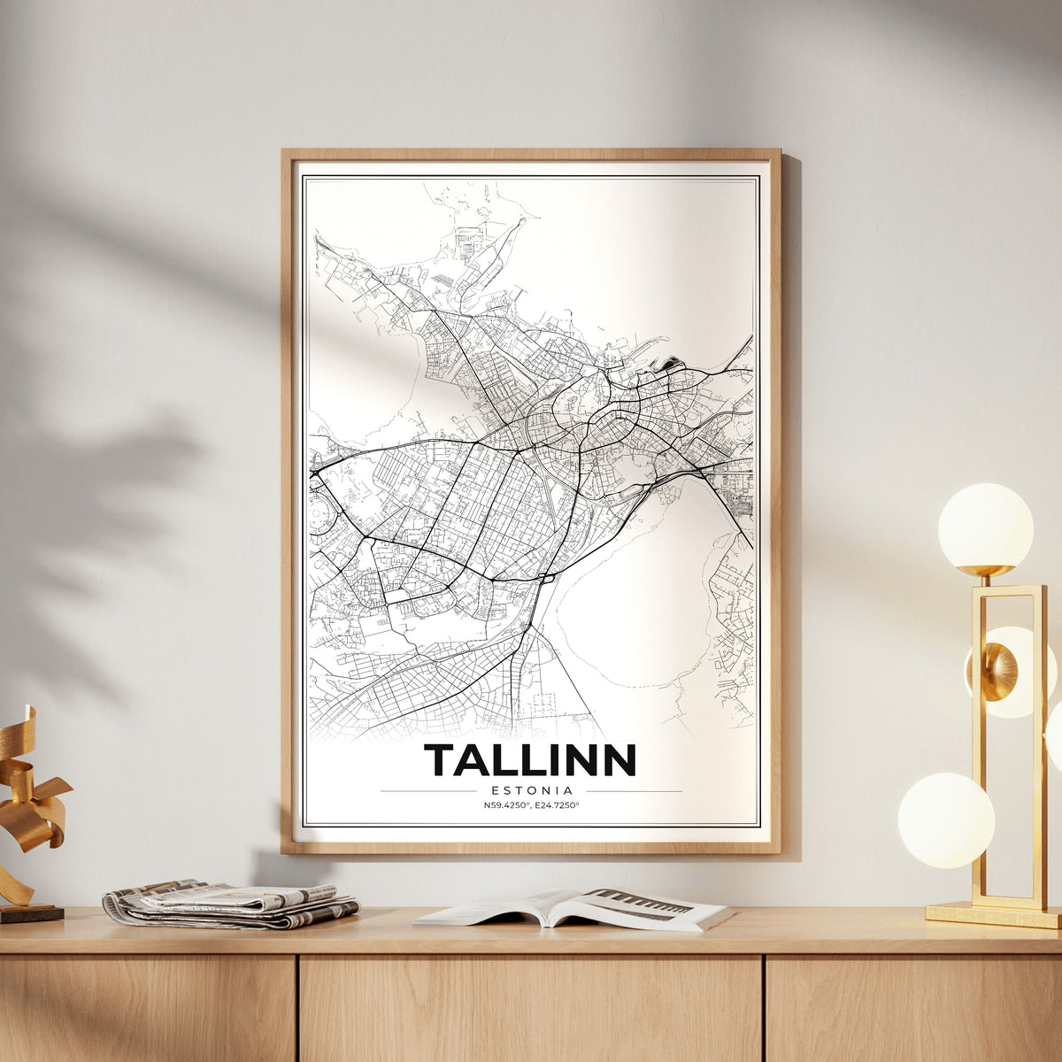 Tallinn Modern Map Poster