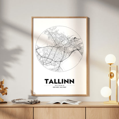 Tallinn Spot Map Poster