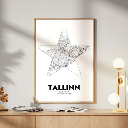 Tallinn Star Map Poster