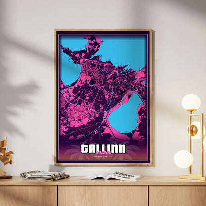 Tallinn GTA Map Poster
