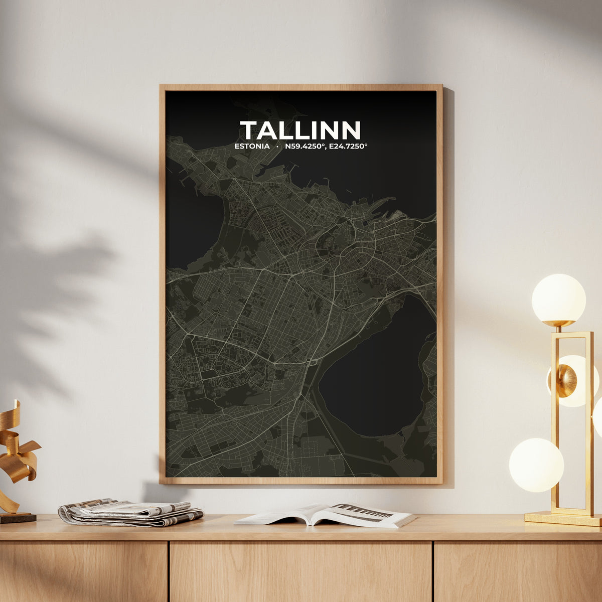 Tallinn Sable Map Poster