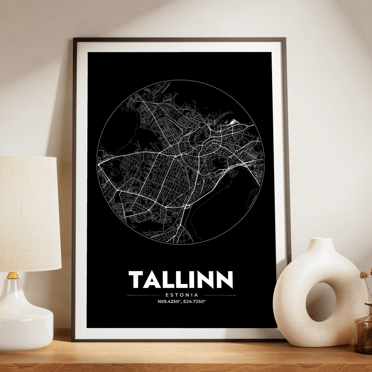 Tallinn Spot Map Poster